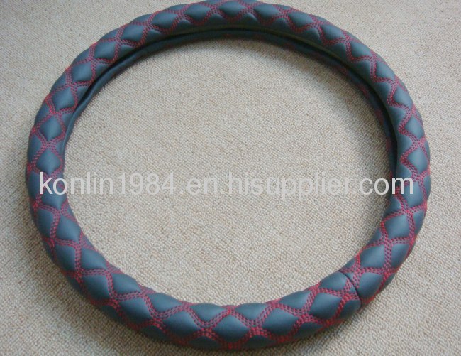 DULL POLISH LEATHER - CAR STEERING WHEEL COVER