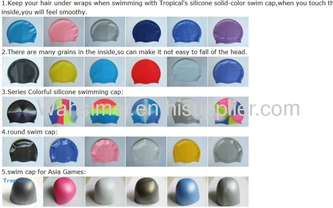 2012 New fashion hot selling swimming silicone cap