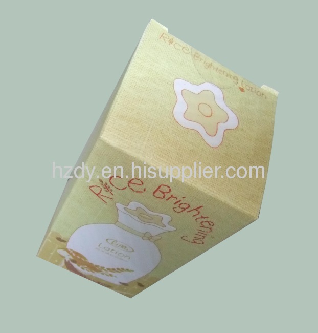 Top grade white card cosmetic box with UV with emboss