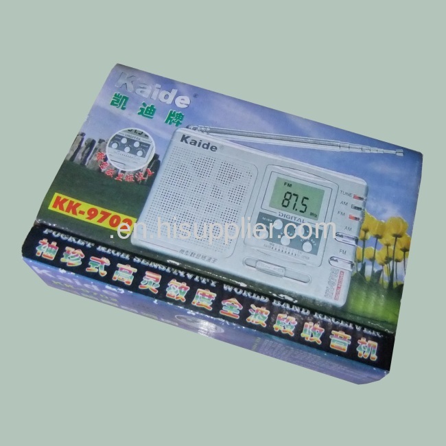 Single layer corrugated carton box for radio receiver