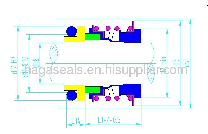 HG MG1 O-Ring single spring industrial pump seal 