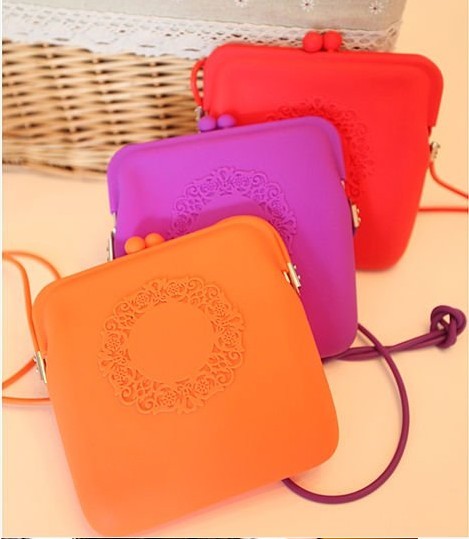 2012 Hot Sale Luxury Silicone Handbag for Young Lady,ladies hand purse