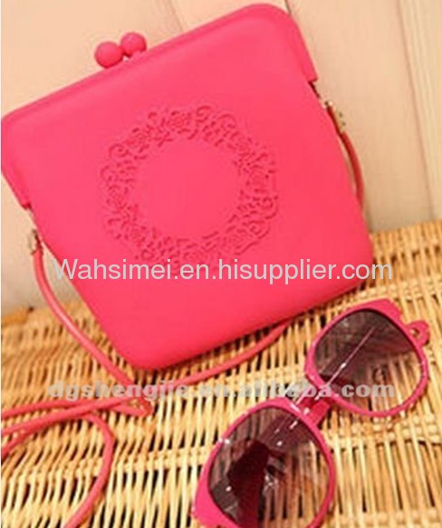 2012 Hot Sale Luxury Silicone Handbag for Young Lady,ladies hand purse
