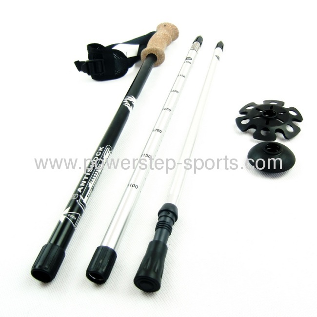 3 section carbon fiber telescopic skiing pole