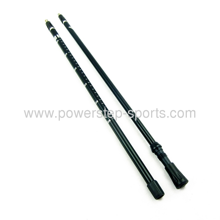 Telescopic spire lamella double cross carbon fiber skiing pole