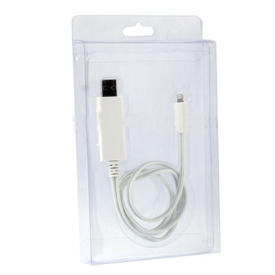 USB Blue Visible Light Charge Cable for iPhone 5, Length: 80cm