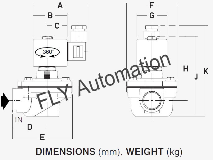 1DC24V InlineASCO Pulse jet valve SCG353A044