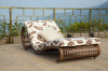 2013 new design big round wicker outdoor furniture sun lounge