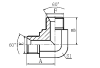 1B9 90° ELBOW BSP MALE 60° SEAT HYDRAULIC ADAPTER FITTING ELBOW PIPE FITTING