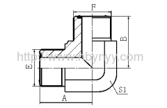 1F9 90° ELBOW ORFS MALE O-RING HYDRAULIC ADAPTER FITTING ELBOW PIPE FITTING