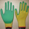 green latex coated working gloves LG1507-6