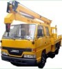 Folding arm aerial work platforms car