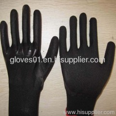 black latex coated working gloves LG1507-1