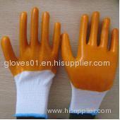 yellow PVC coated working gloves PG1511-5