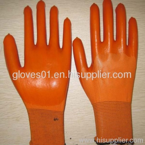 yellow PVC coated working gloves PG1511-8
