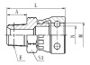 2NY NPT MALE / CLIP FASTENER FEMALE SAE J1467 HYDRAULIC ADAPTER FITTING PIPE FITTING