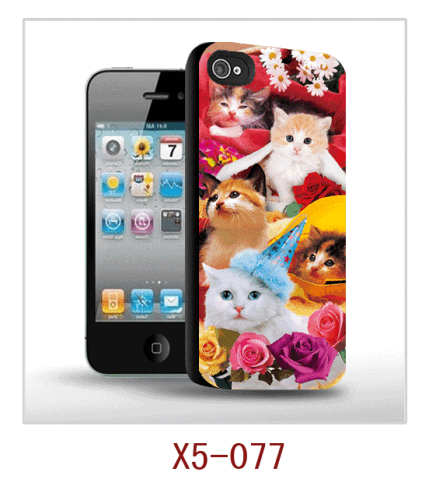 3d case for iphone 5,pc case rubber coated,multiple colors available