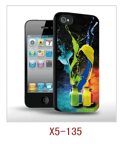 arts picture iPhone case with 3d picture for iphone5 use,pc case rubber coated,multiple colors available