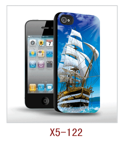 boat picture 3d iPhone5 case,pc case rubber coated,with 3d picture,multiple colors available