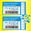 Custom tamper evident barcode labels as shipping labels