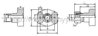 1CFL/1DFL/1DFS-W BITE TYPE/SAE FLANGE 1DFS-W/RN Flange Clamp HYDRAULIC HOSE FITTING