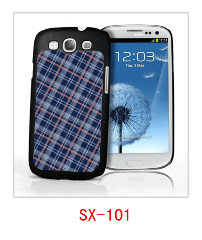 grid picture 3d picture case for galaxy S3,pc case rubber coated,multiple colors available