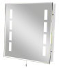 600mm(W) x 600mm(H) illuminated silver mirror