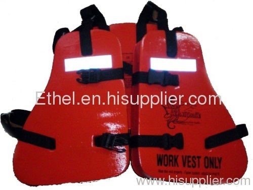 PVC foam work vest for oil platform