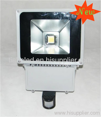 led flood PIR 80W led sensor lamp led motion bridgelux