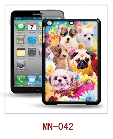 dogs picture iPad mini case,pc case with rubber coating,3d picture,multiple colors available