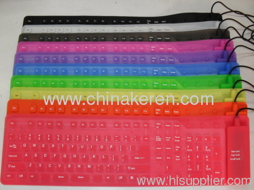 USB flexible silica gel keyboard