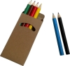 6PC color wooden pencils in recycle box