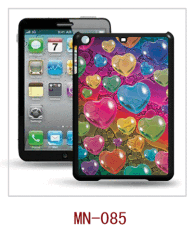 love hearts picture 3d case for ipad mini,pc case,rubber coating,multiple colors available
