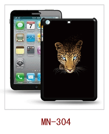 leopard picture 3d case for ipad mini,with 3d picture, movie effect, pc case,rubber coating,multiple colors available
