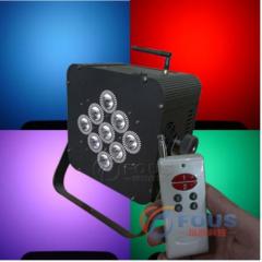 Stage Lighting / 9 3W tri-color Wireless Battery LED Flat Par / LED Par Can