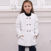 red/white kids' autumn coat girl winter long coat top wear