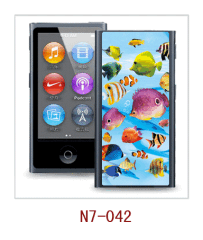 fishes picture 3d case for iPod nano7,pc case rubber coated,multiple colors avaialble