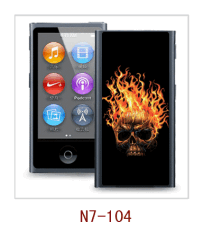 skull ipod nano7 case,pc case rubber coated,mutiple colors available