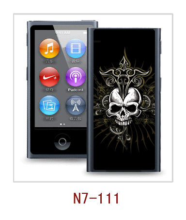 skull picture 3d ipod nano case,pc case rubber coated,multiple colors available
