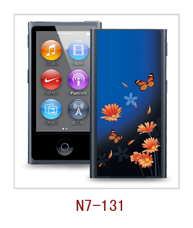 ipod nano7 case with 3d picture,pc case rubber coated,multiple colors available