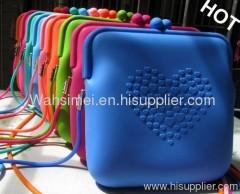 Colorful designer silicone handbag for lady