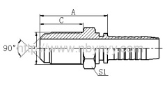 10811L METRIC MALE 90° CONE HYDRAULIC HOSE FITTING PIPE FITTING COUPLING