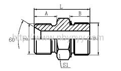 1BH BSP MALE/METRIC O-RING MALE HYDRAULIC ADAPTER FITTING PIPE CONNECTER COUPLING