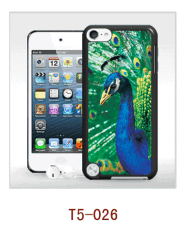 peacock picture ipod touch case 3d,pc case rubber coated,multiple colors available
