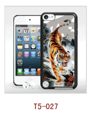 tiger picture 3d ipod touch case,pc case rubber coated,multiple colors available