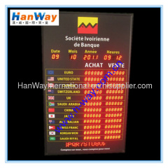 LED Exchange Rate Board with Scrolling Sign