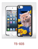 cat picture 3d case for ipod touch5 use,pc case rubber coated,multiple colors available