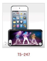 dancing picture 3d cover for ipod touch5 with movie effect,pc case rubber coated,multiple colors available