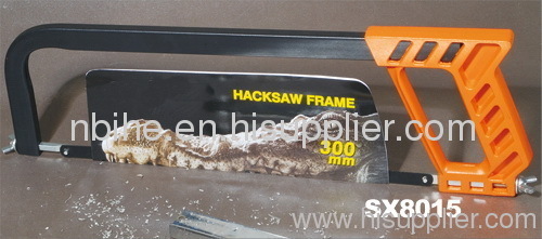 Hand square tubular hacksaw frame woth aluminum handle