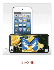 butterfly picture 3d ipod touch5 case,3d picture movie effect,pc case rubber coated,multiple colors available